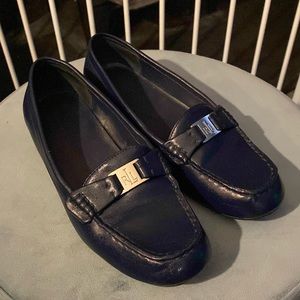 Navy Leather Loafers Ralph Lauren